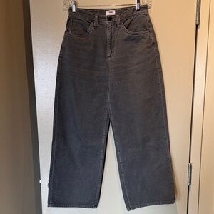TNA Gray Barrel Wide Leg Jeans